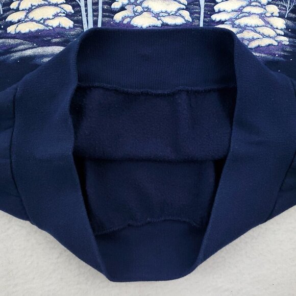 Whim Z Vintage Grandma Sweatshirt Glitter Double Crewneck Snow Trees Medium - Picture 12 of 15